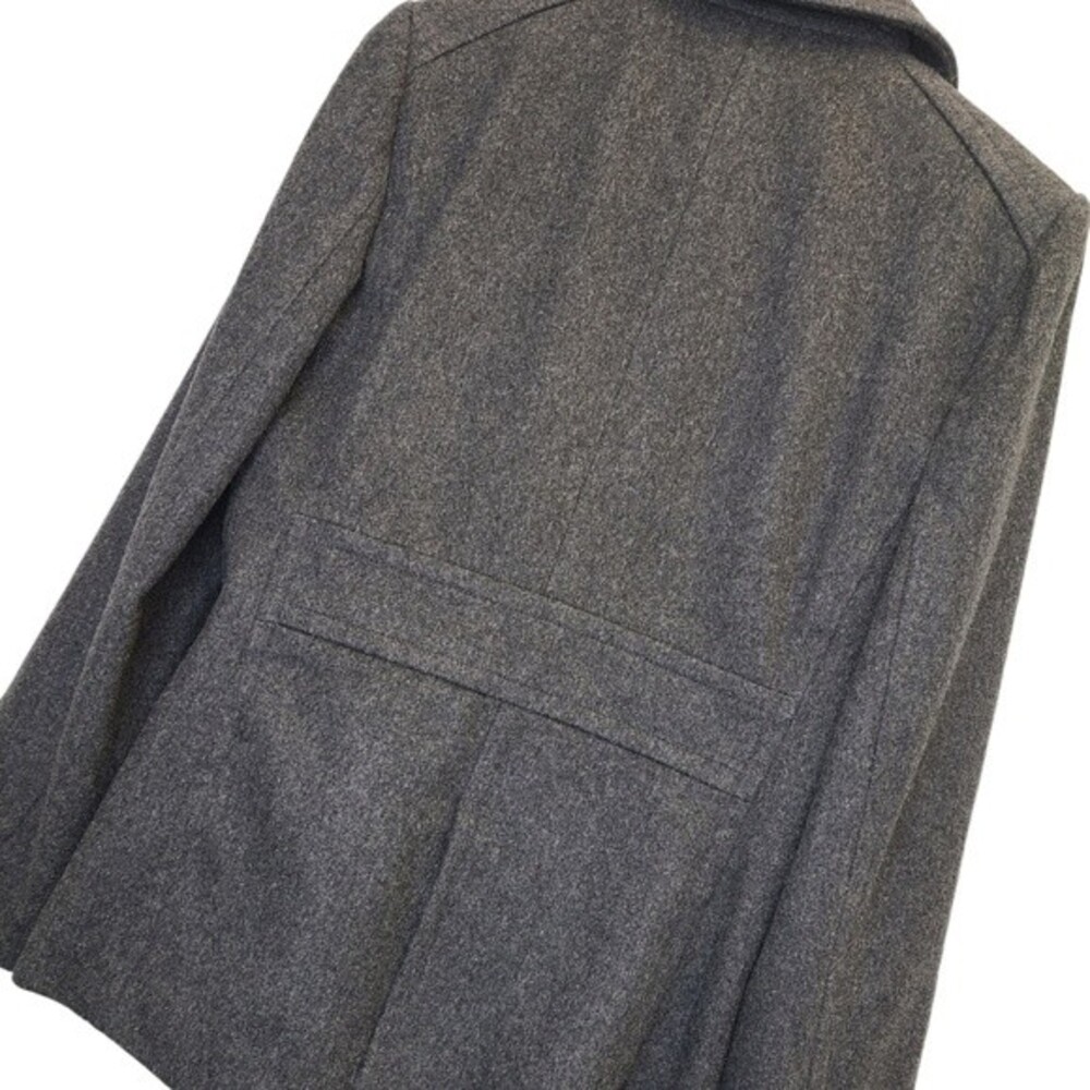J. Crew Grey Double Breasted Woolblend Peacoat M - Picture 6 of 16